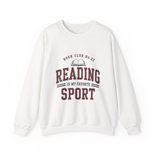 Reading Is My Favorite Sport Sweatshirt — Book Lover Crewneck